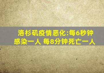 洛杉矶疫情恶化:每6秒钟感染一人 每8分钟死亡一人